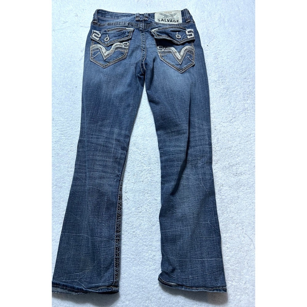 Salvage Supply Mayhem Boot 29 x 32 Regular Fit Blue Denim Cotton Blend Jeans(D7)